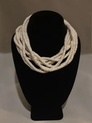 African White Shell Necklace | West African Shell Necklace | African Shell Necklace | Tribal & Ethnic | Afrocentric