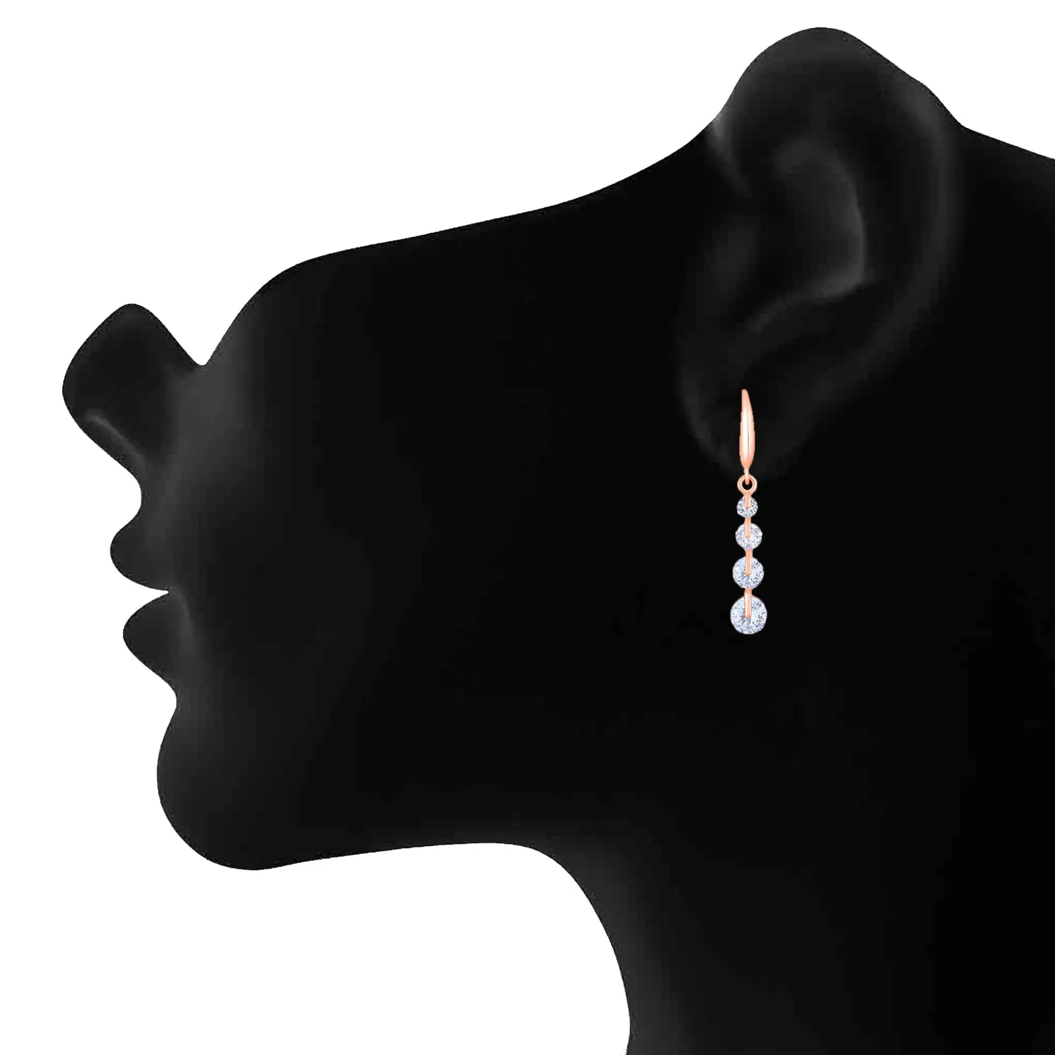 American Diamond Sparkling Dangle Earrings