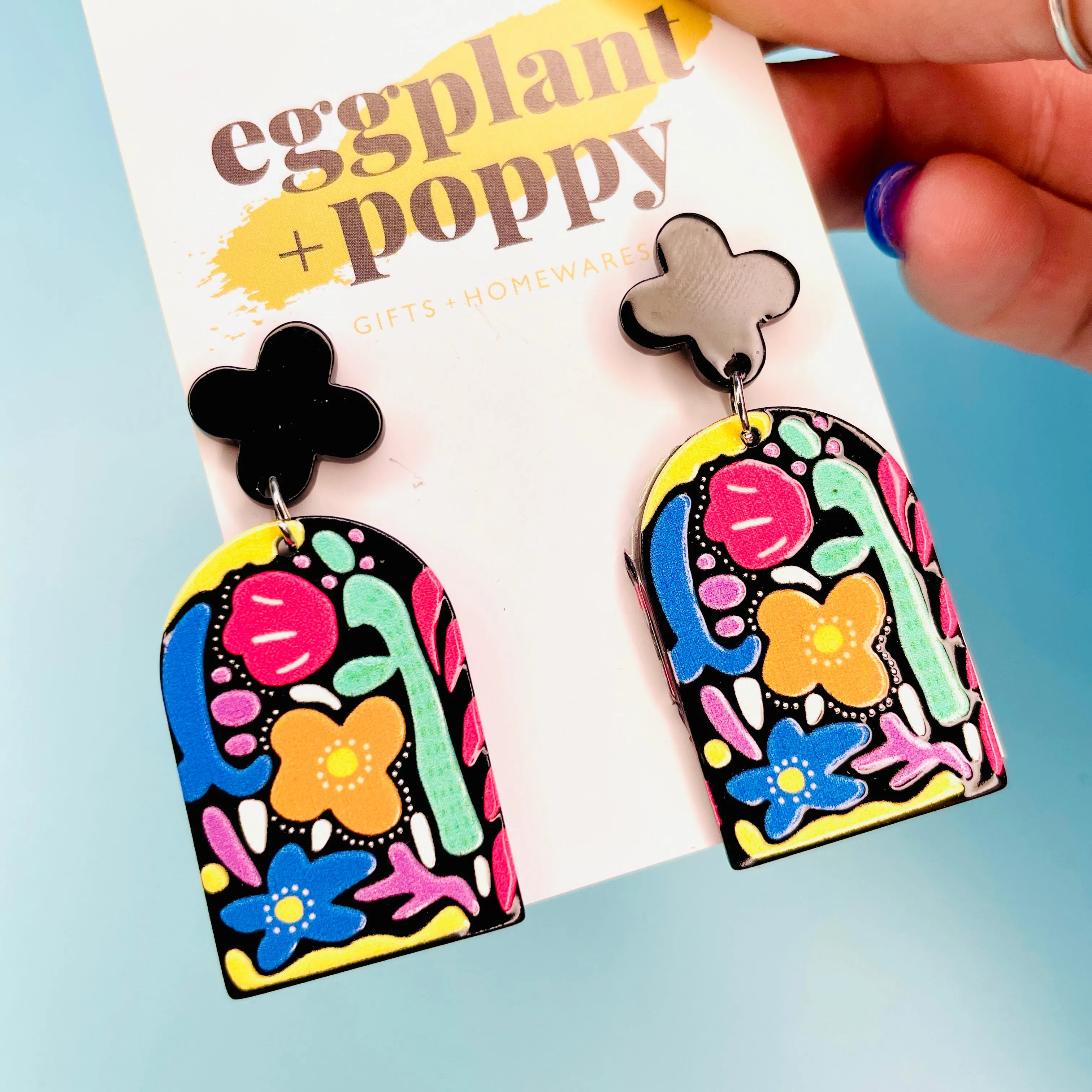 Art Earrings - Bold Blooms