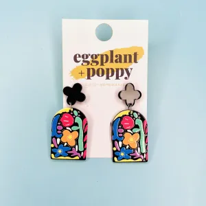 Art Earrings - Bold Blooms