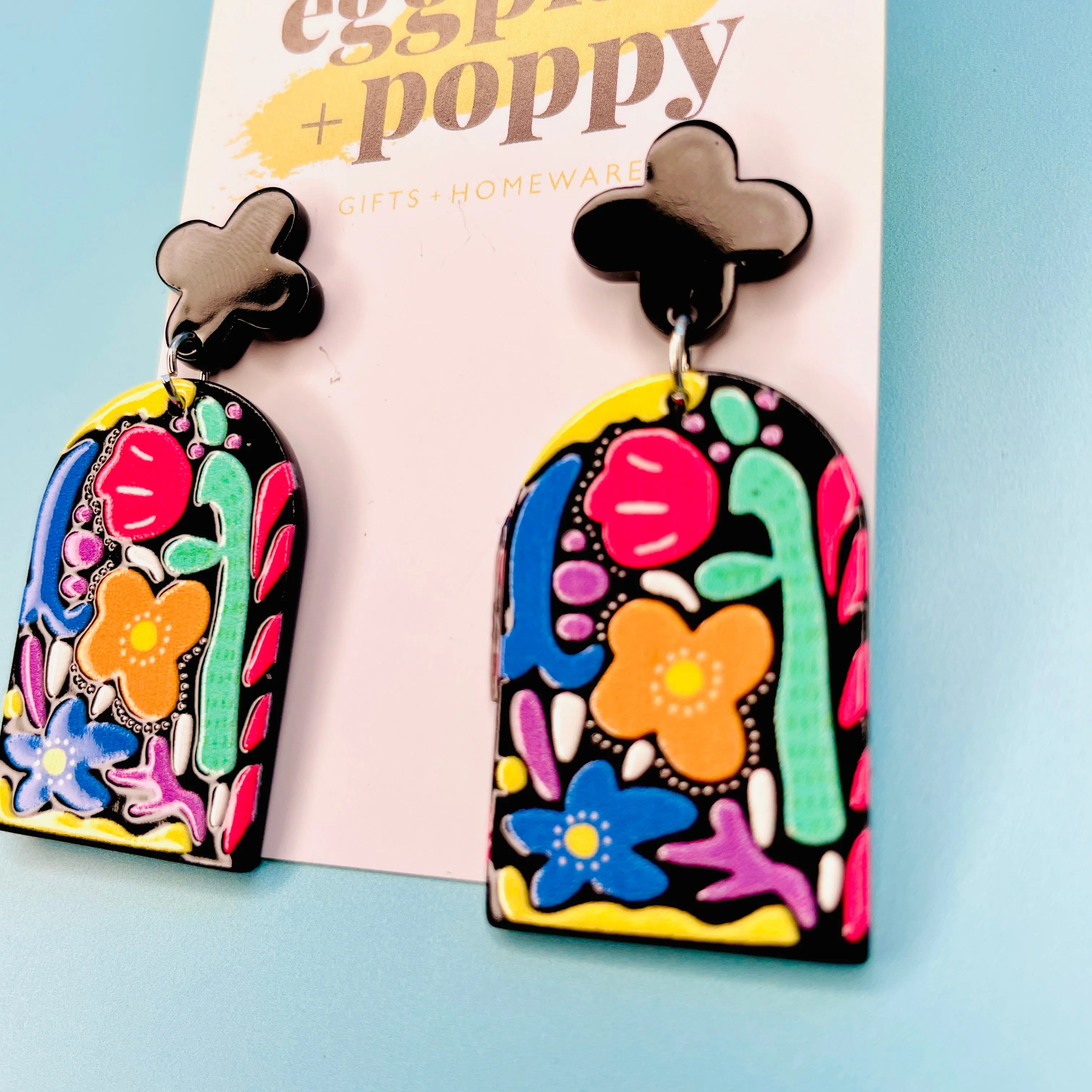 Art Earrings - Bold Blooms