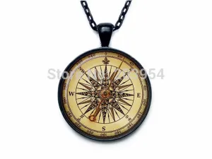 ART PRINT Steampunk Chain Art Pendant Necklace for Women