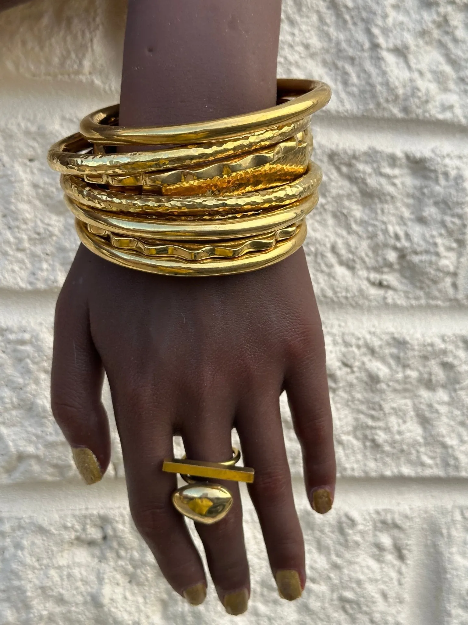 Asymmetric Brass Statement Ring