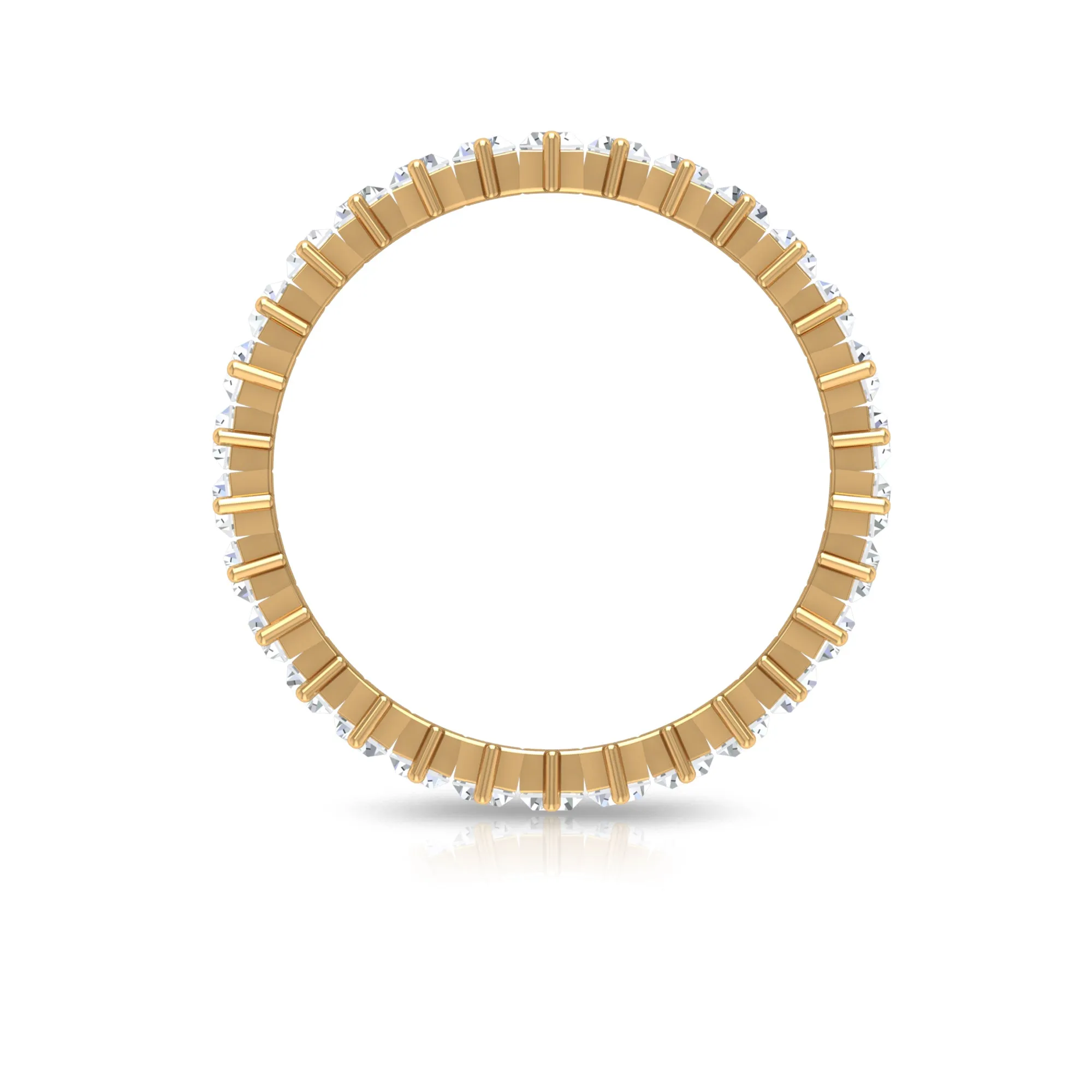 Baguette Shape Moissanite Uneven Full Eternity Ring