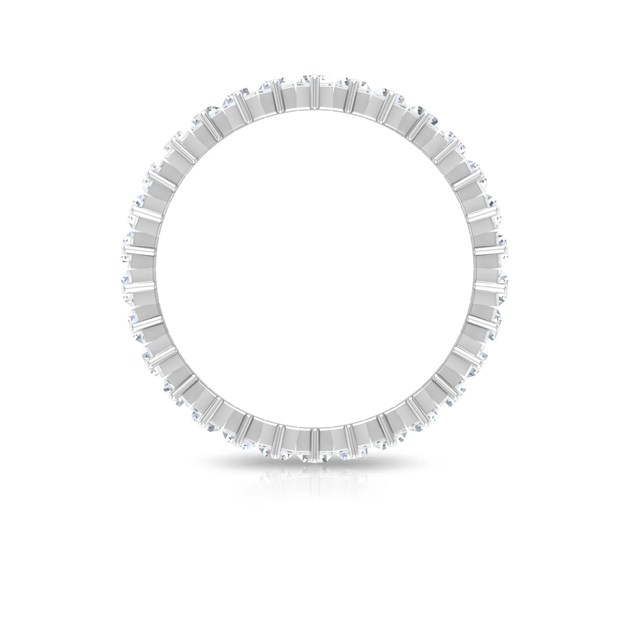 Baguette Shape Moissanite Uneven Full Eternity Ring