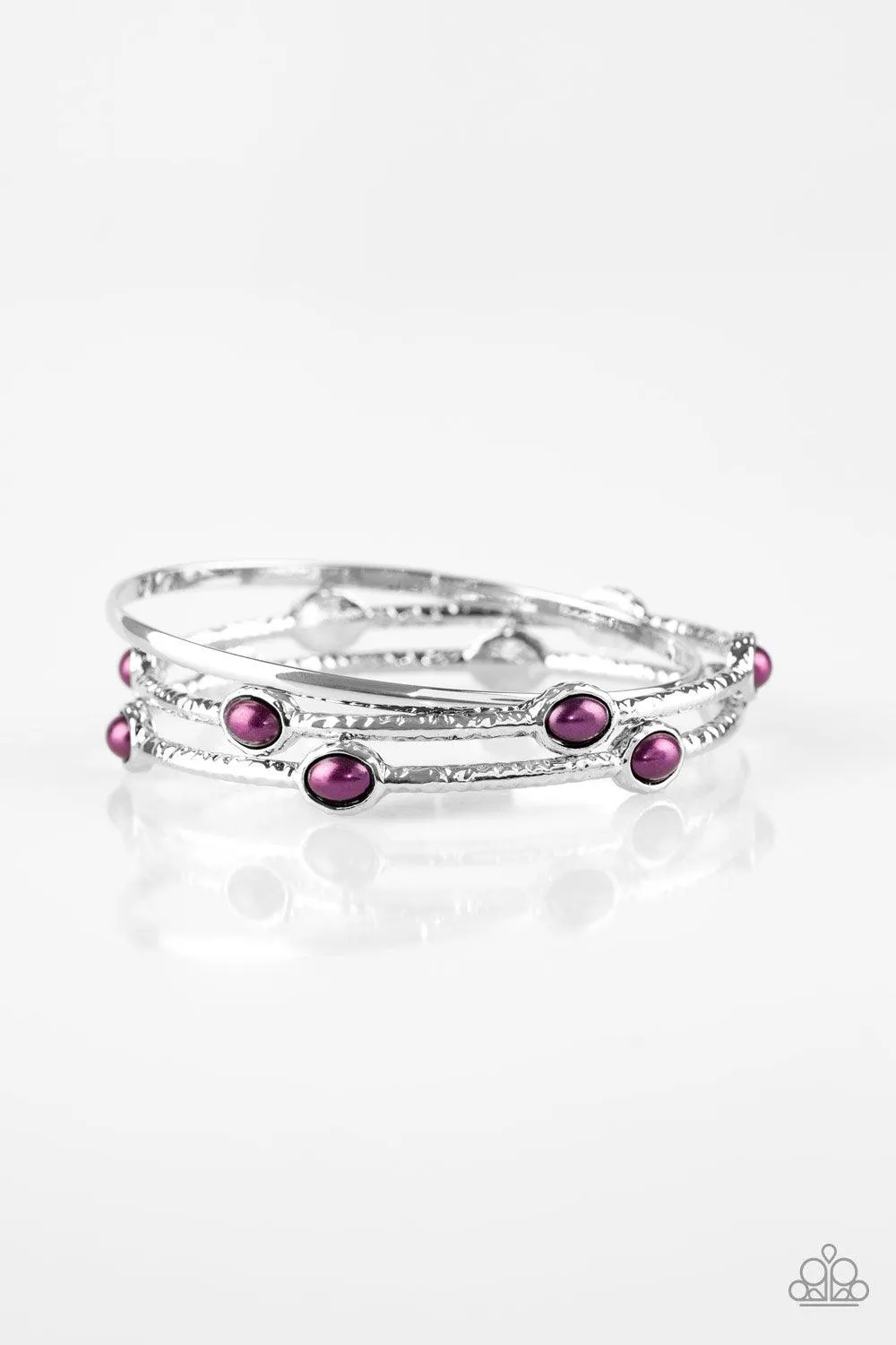 Bangle Belle-Purple Bracelet-Bangles-Pearl-Paparazzi