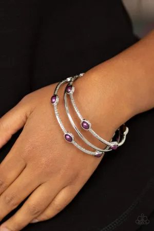 Bangle Belle-Purple Bracelet-Bangles-Pearl-Paparazzi
