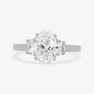 BARONESS 1.90ct | Oval 3-Stone Lab Diamond Set in Platinum