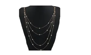 Beads Long Strip Pendant Necklace For Women