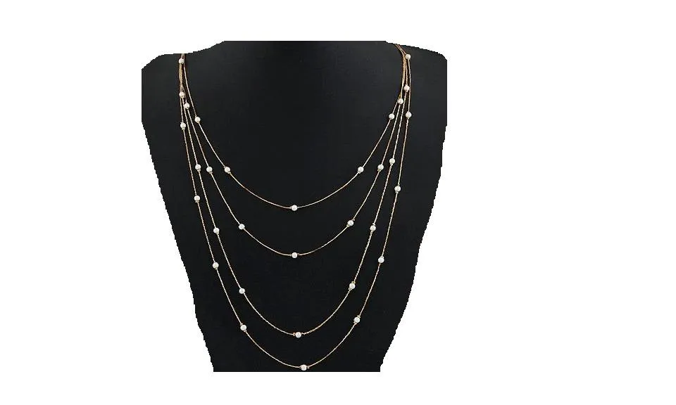 Beads Long Strip Pendant Necklace For Women