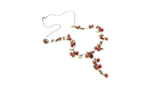 Beautiful Red Cherries Necklace