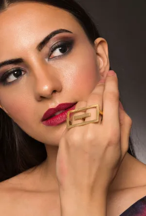 Bentlea Rectangular Adjustable Ring