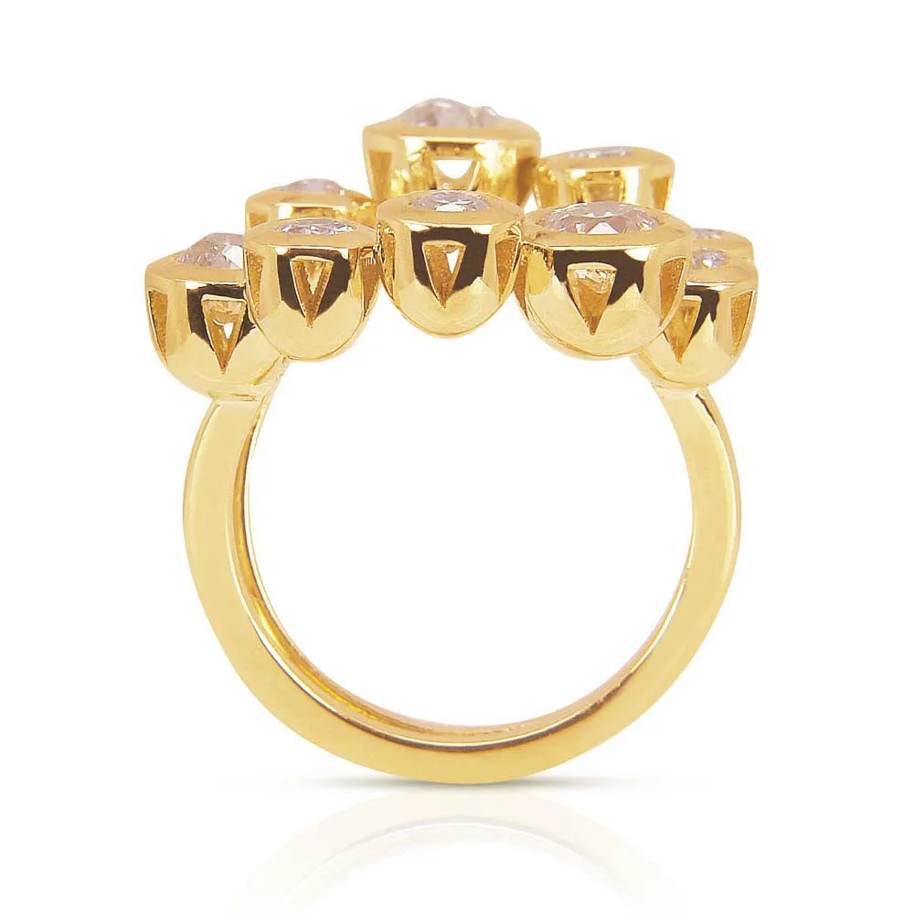 Bespoke Estefania Planets Cocktail Ring
