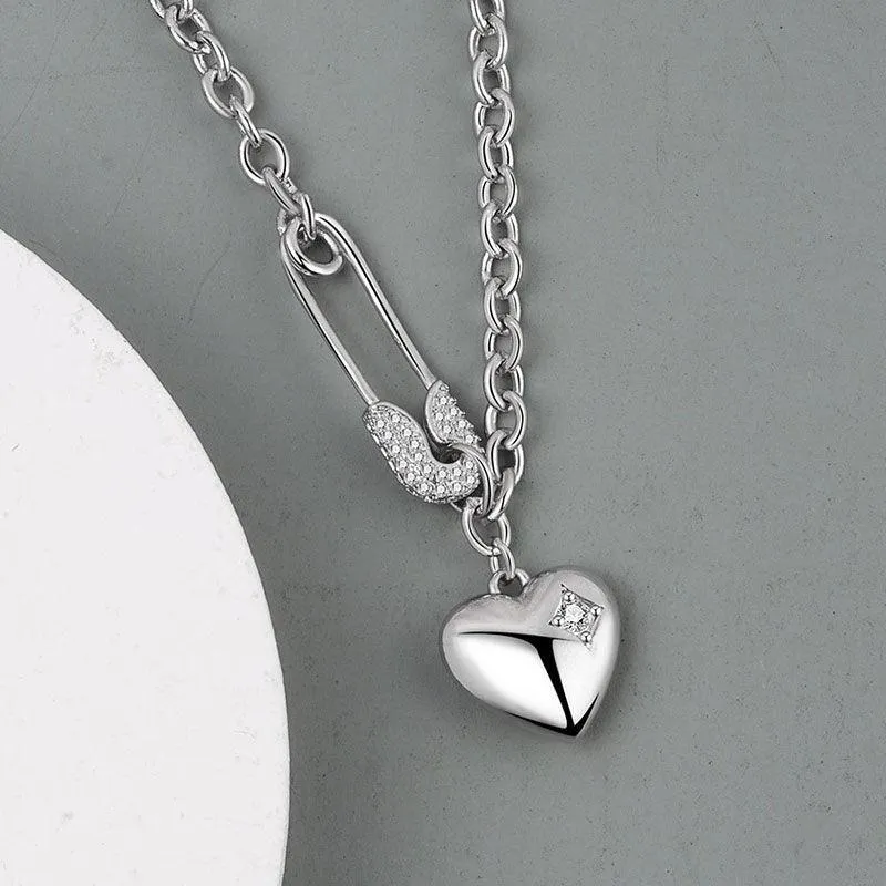 Best Gift ideas - Elegant Charm Vintage LOVE Heart AAA Zircon Sweater Necklace