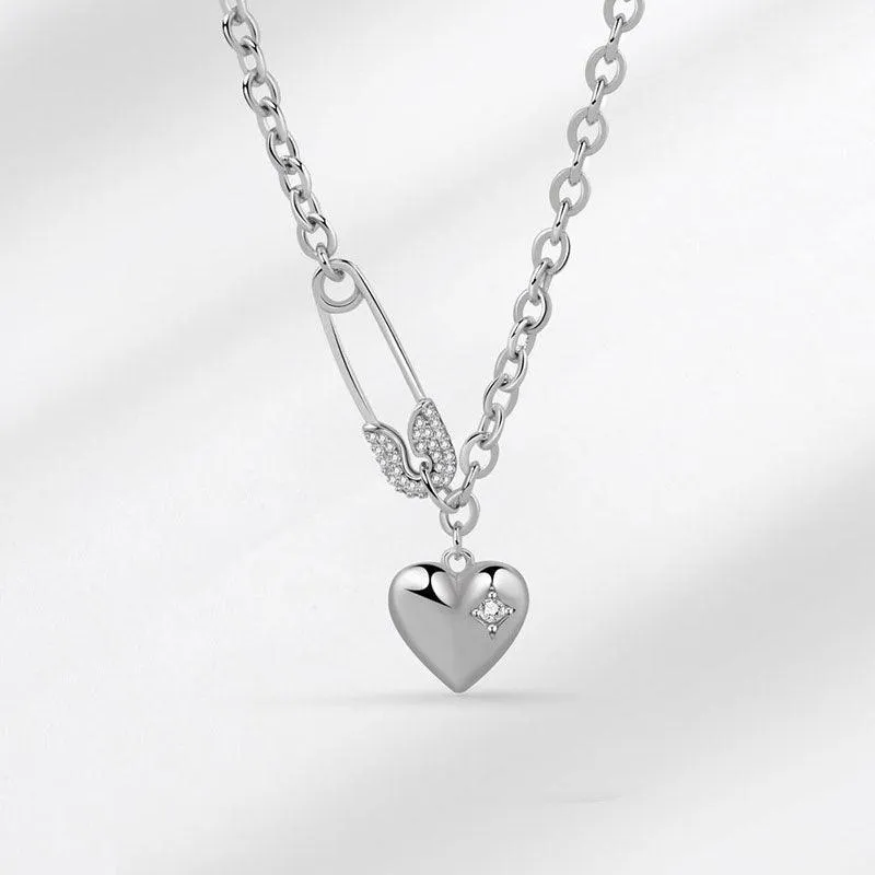 Best Gift ideas - Elegant Charm Vintage LOVE Heart AAA Zircon Sweater Necklace