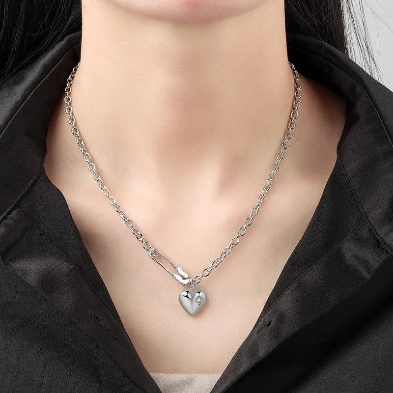 Best Gift ideas - Elegant Charm Vintage LOVE Heart AAA Zircon Sweater Necklace