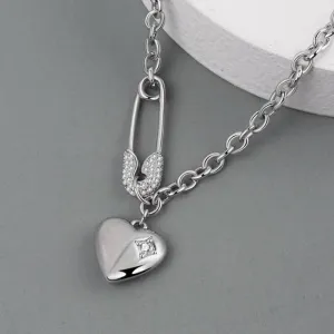 Best Gift ideas - Elegant Charm Vintage LOVE Heart AAA Zircon Sweater Necklace
