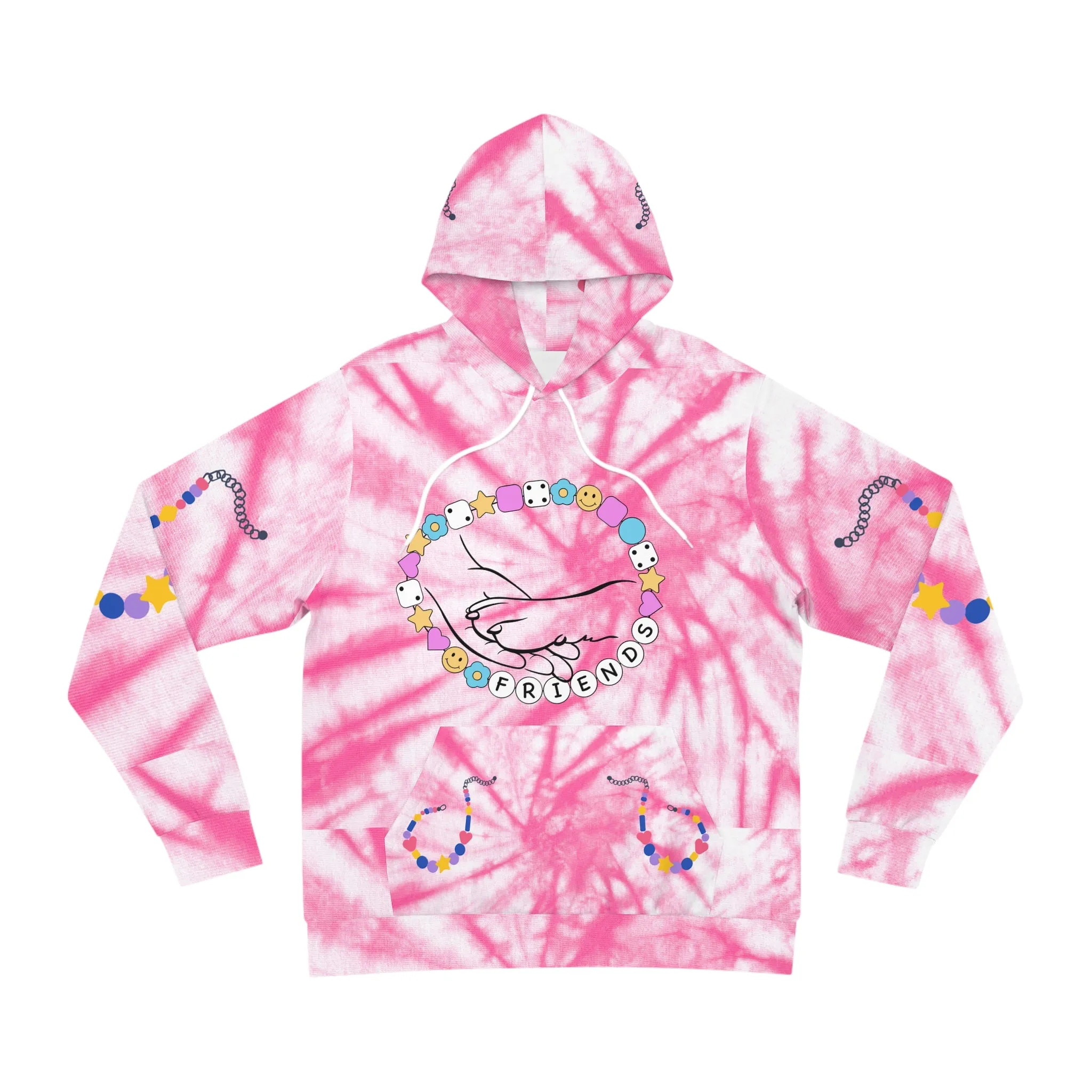 Bestie Bracelets & Tie Dye Paired Paws Pullovers Human Hoodie