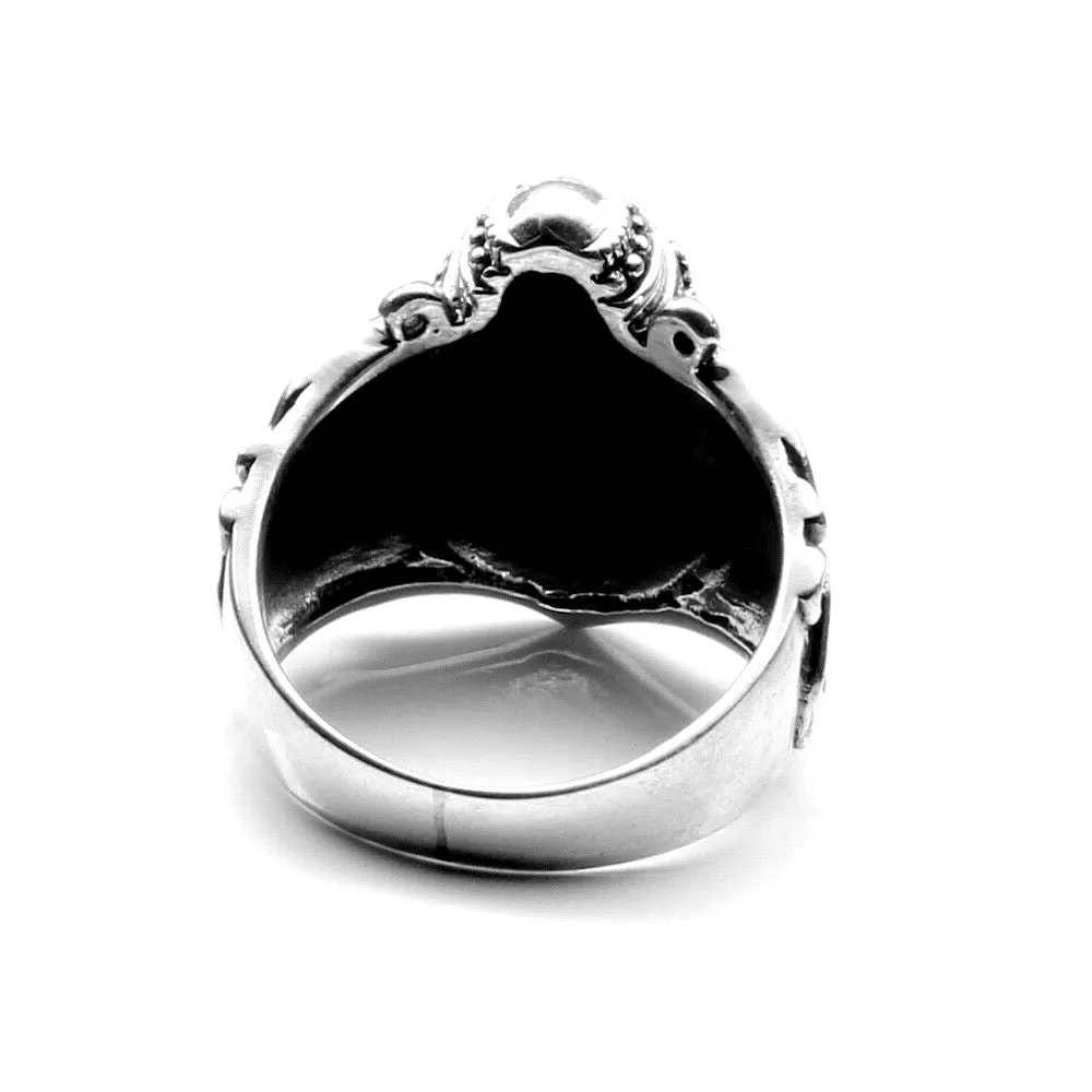 Big Lord Ganesha Oxidized Silver Unisex Ring