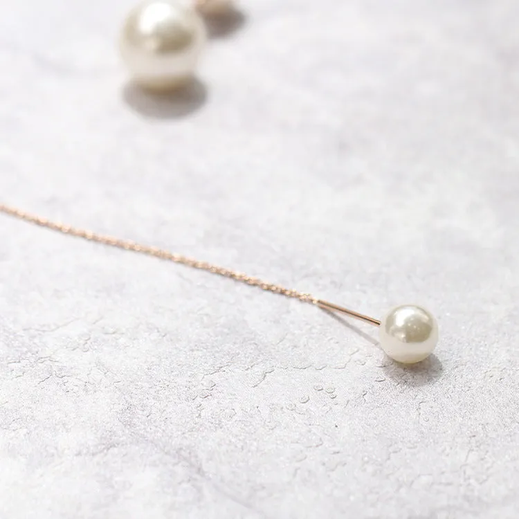 Big White Imitation Pearl Choker Necklace  Clavicle Chain Fashion Necklace