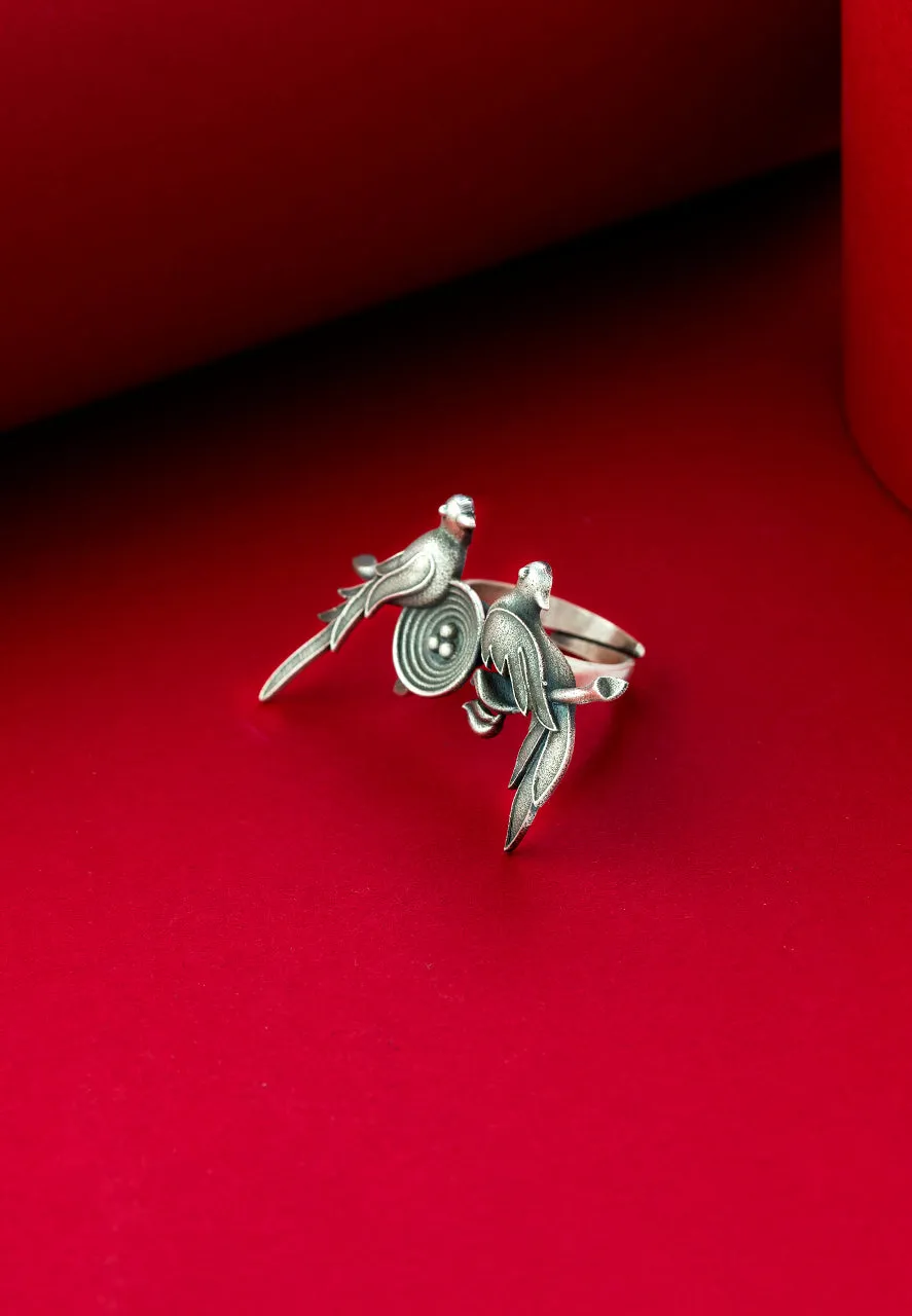 Birds In A Nest Contemporary Ring