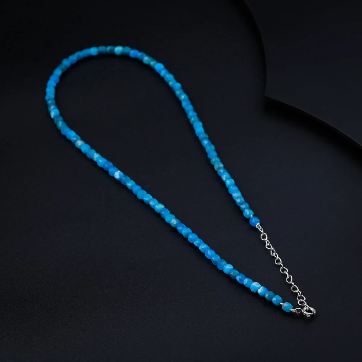 Blue Apatite Silver Necklace