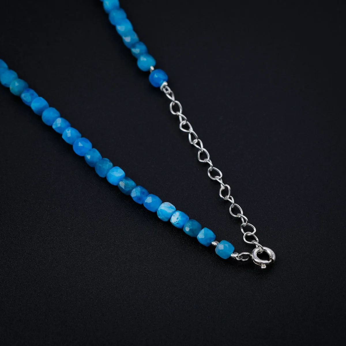 Blue Apatite Silver Necklace