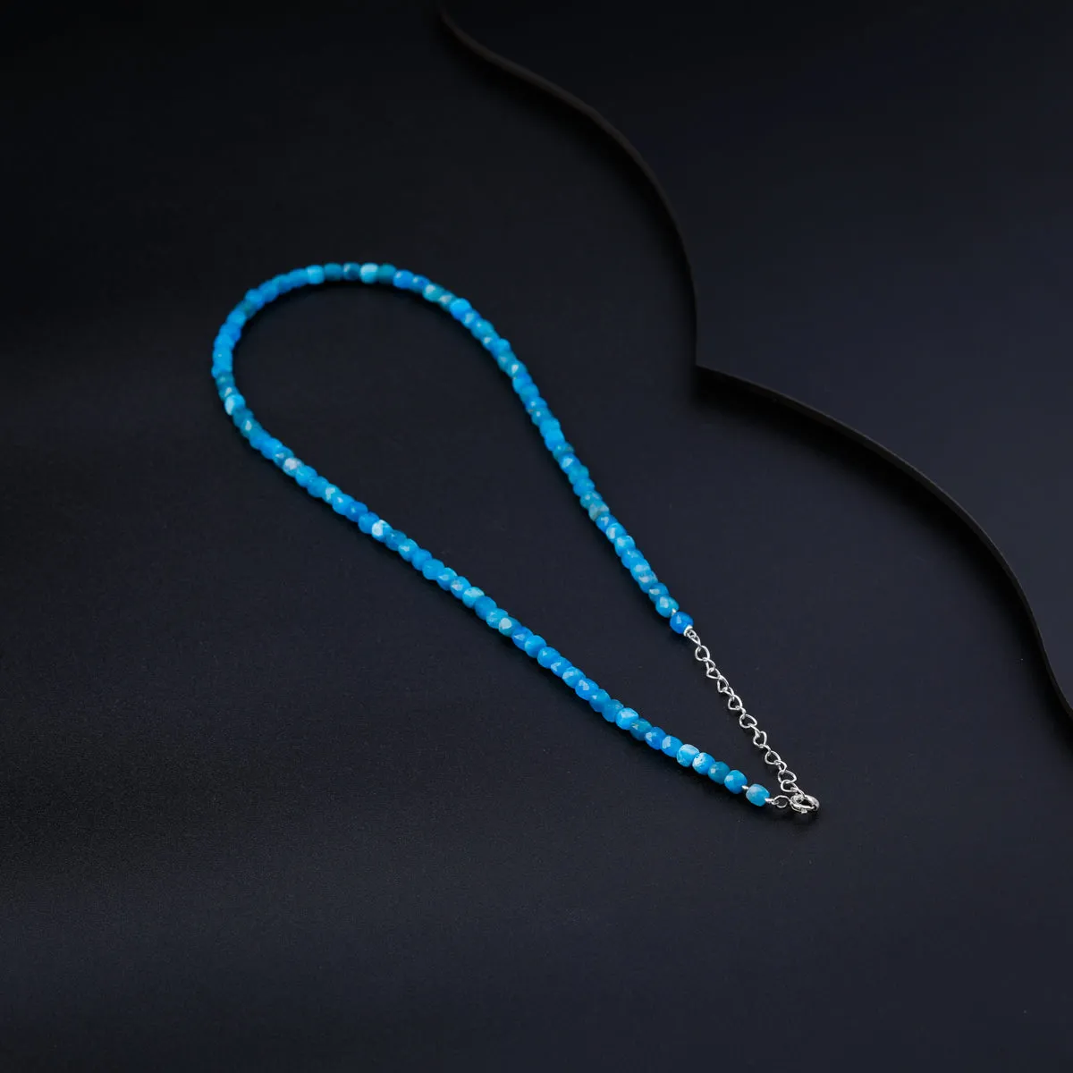 Blue Apatite Silver Necklace