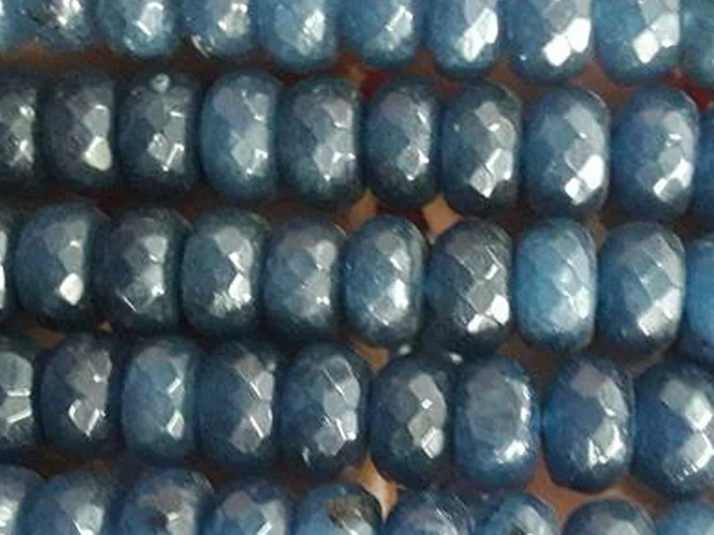 Blue Circular Faceted Agate Stones