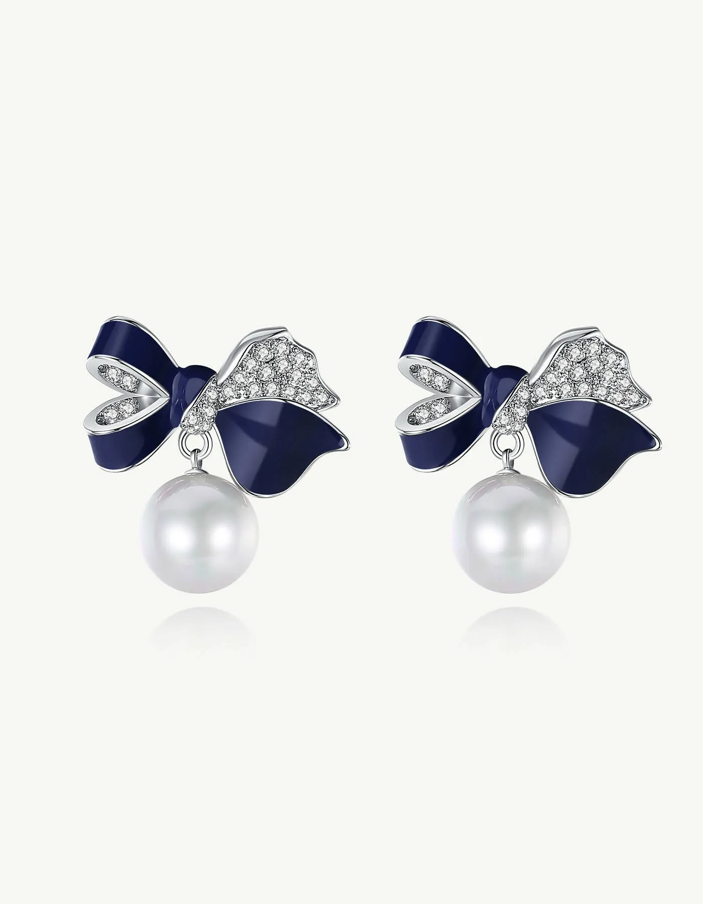Blue Enamel Butterfly Earrings