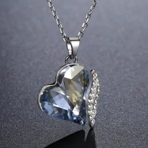 Blue Heart Dangle Pendant KPN0243