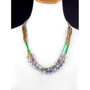 Bohemian Braid Glass Beaded Necklace