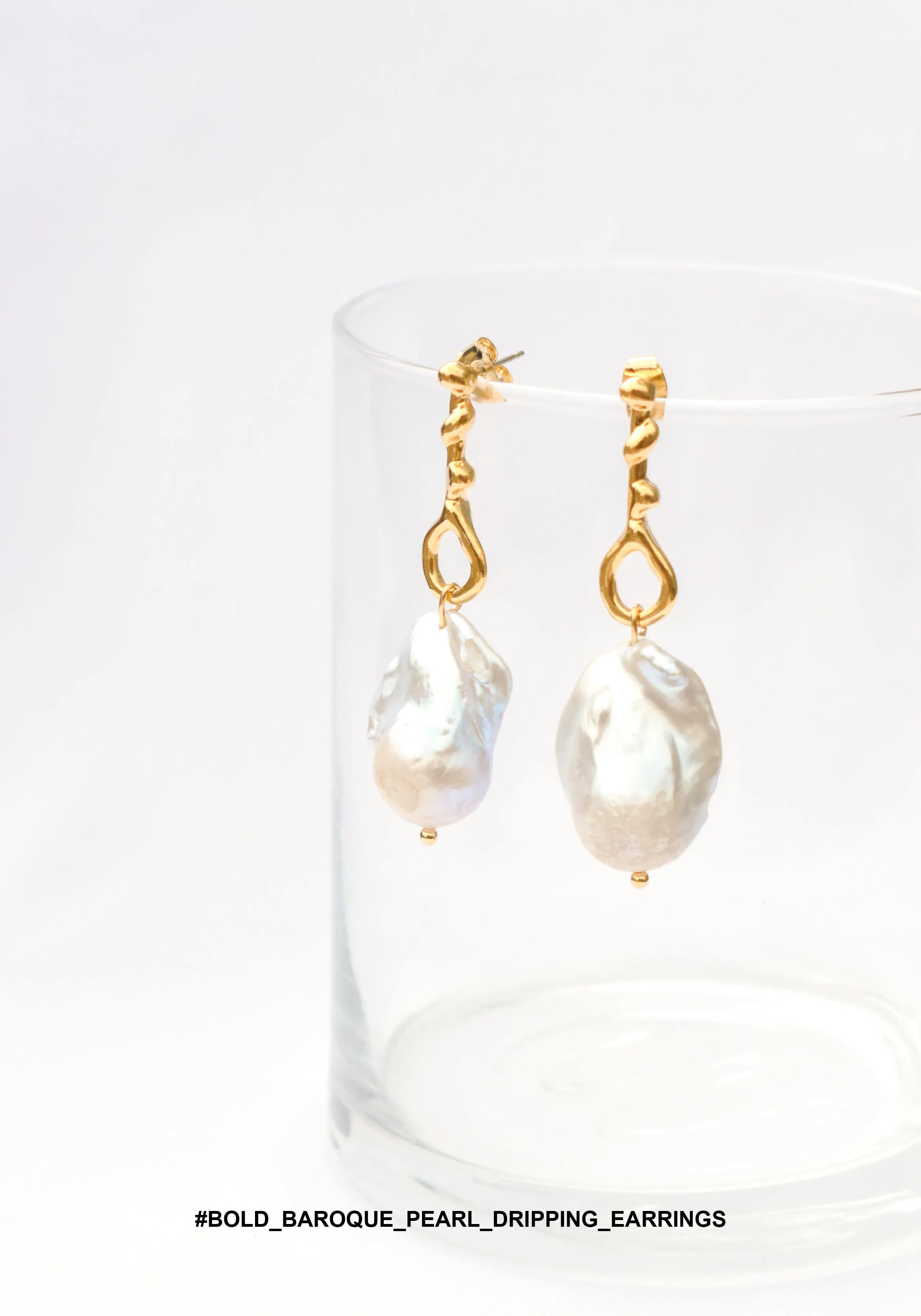 Bold Baroque Pearl Dripping Earrings