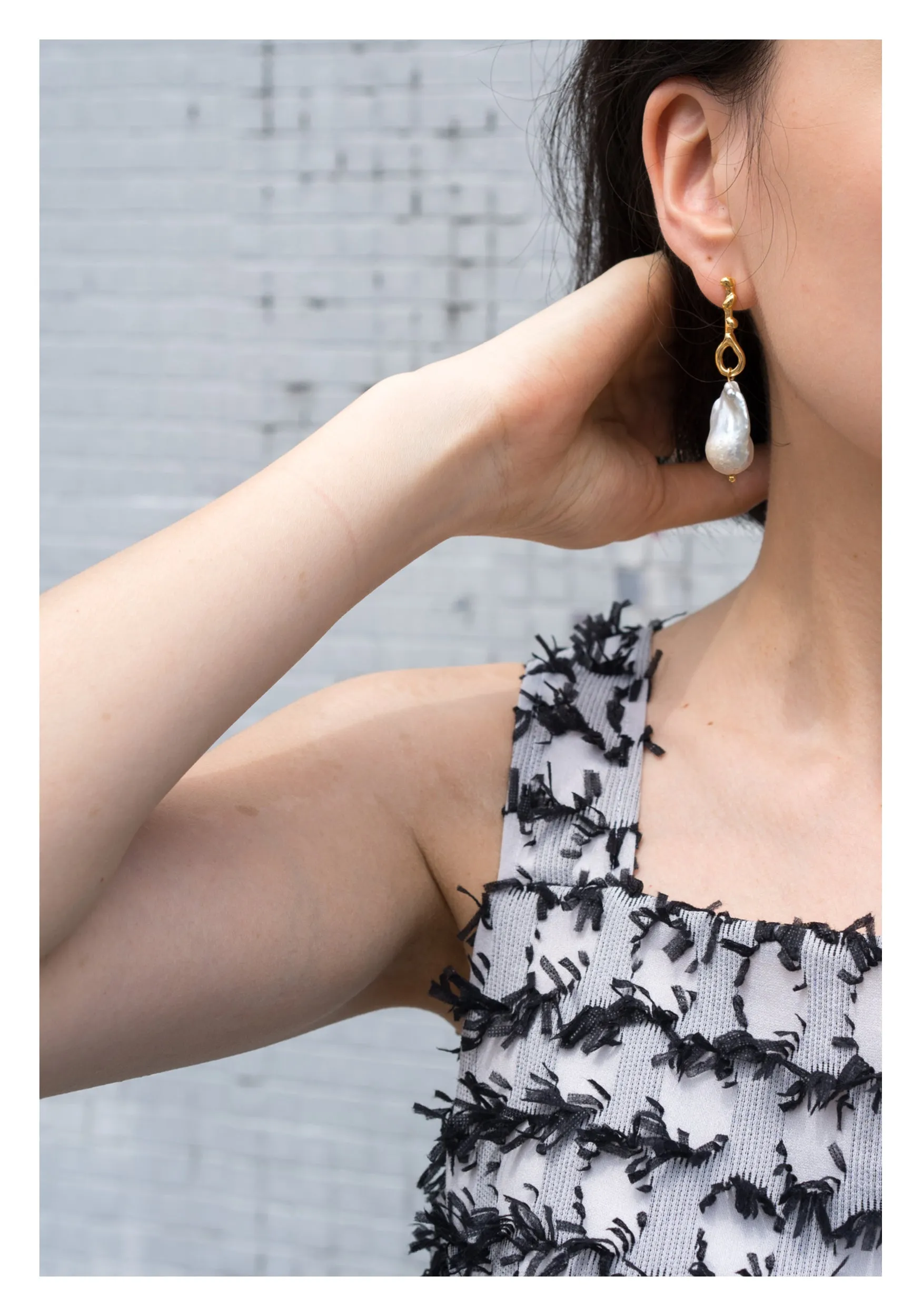 Bold Baroque Pearl Dripping Earrings