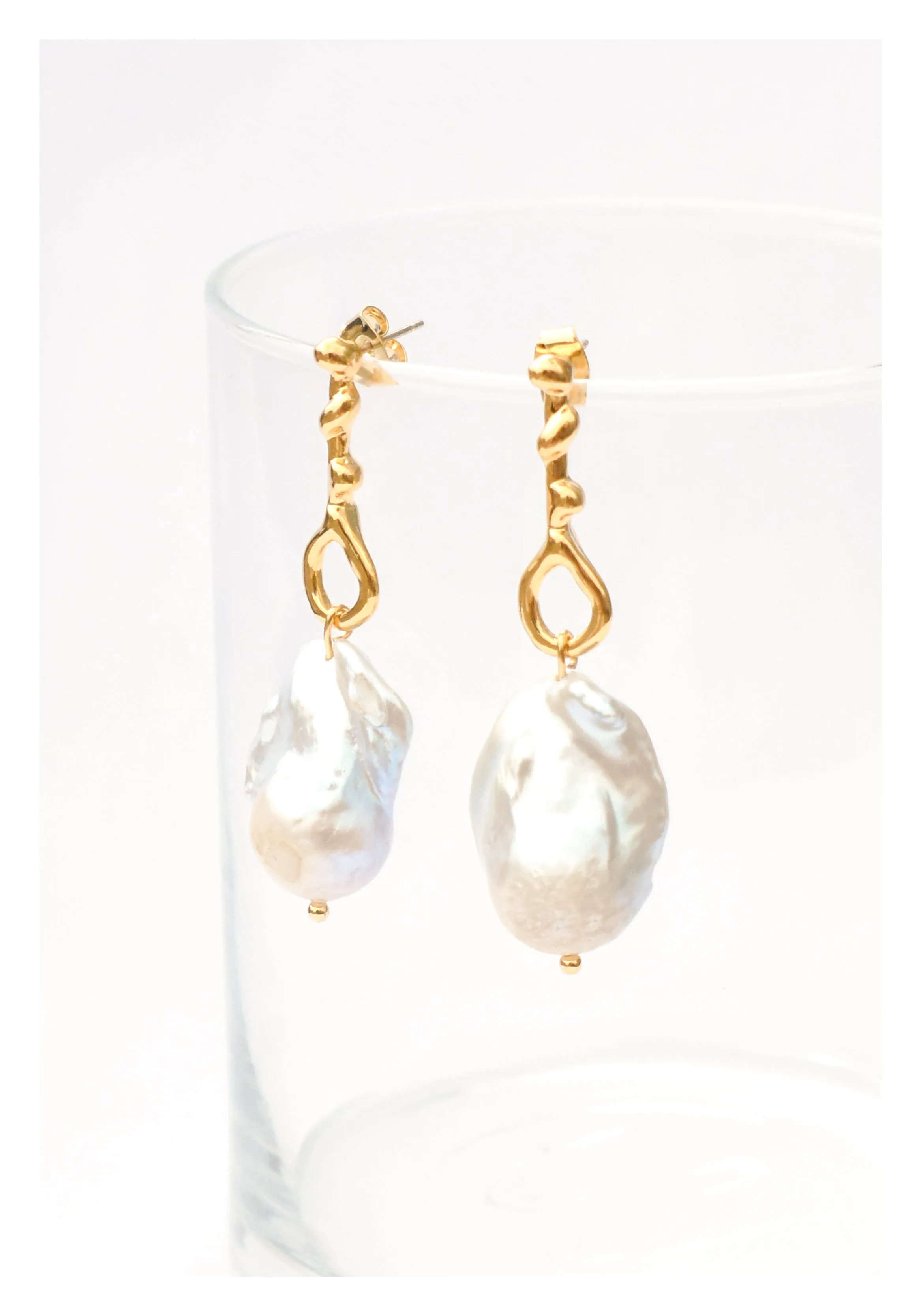 Bold Baroque Pearl Dripping Earrings