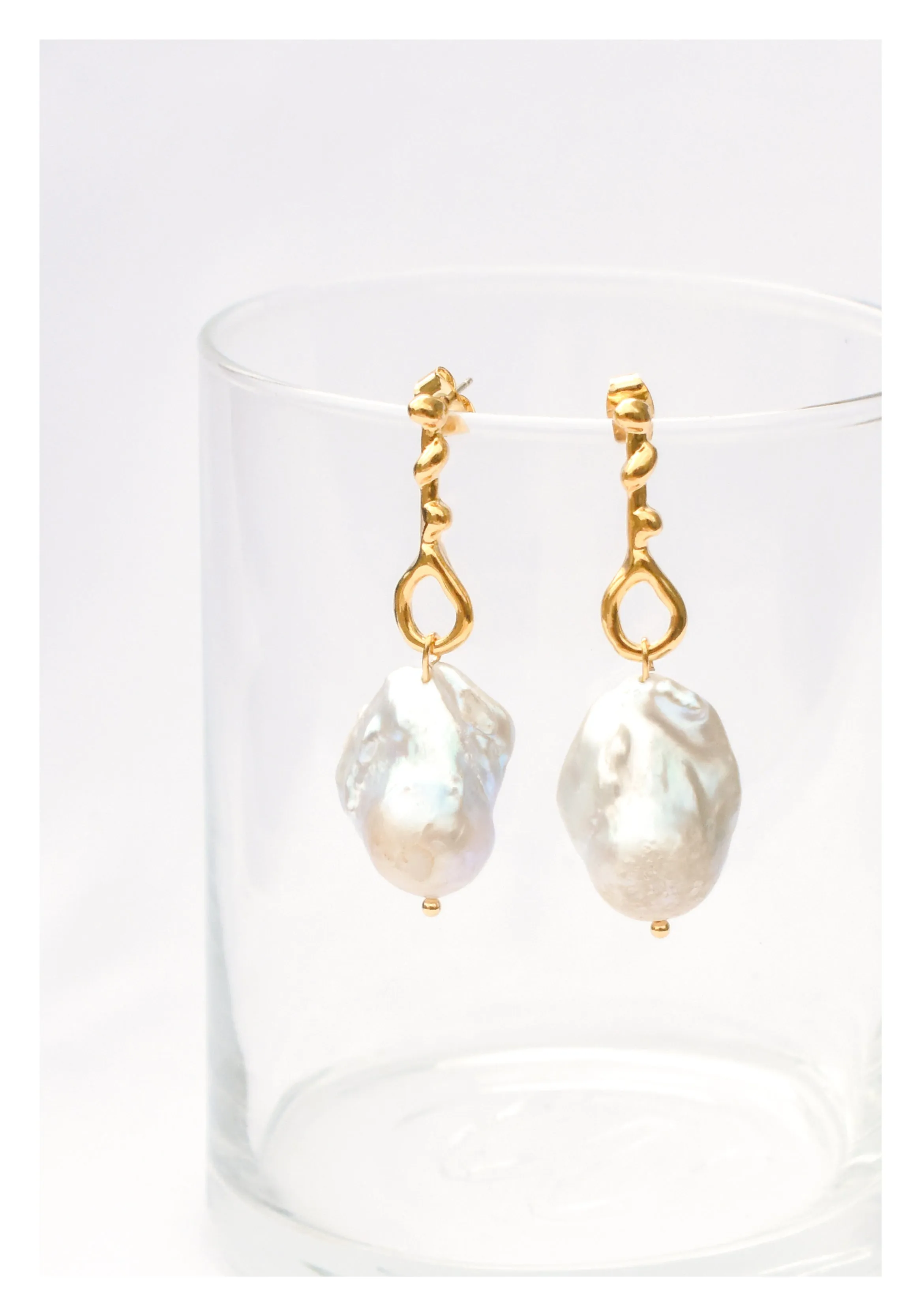 Bold Baroque Pearl Dripping Earrings