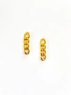 Bold Curb Chain Earrings {Waterproof}