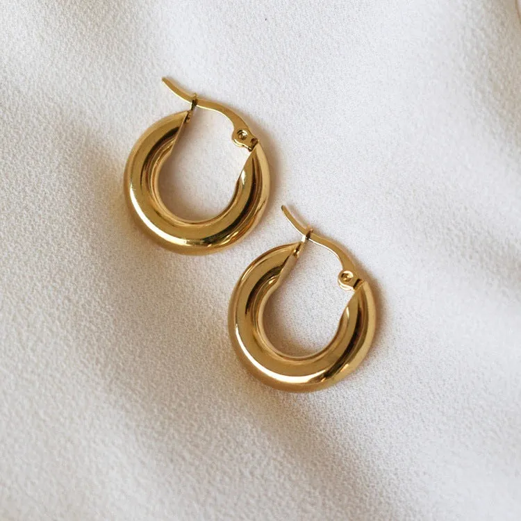 Bold Golden Hoop Earrings