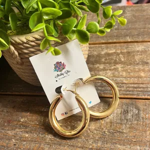 Bold Hoop Earrings - Gold