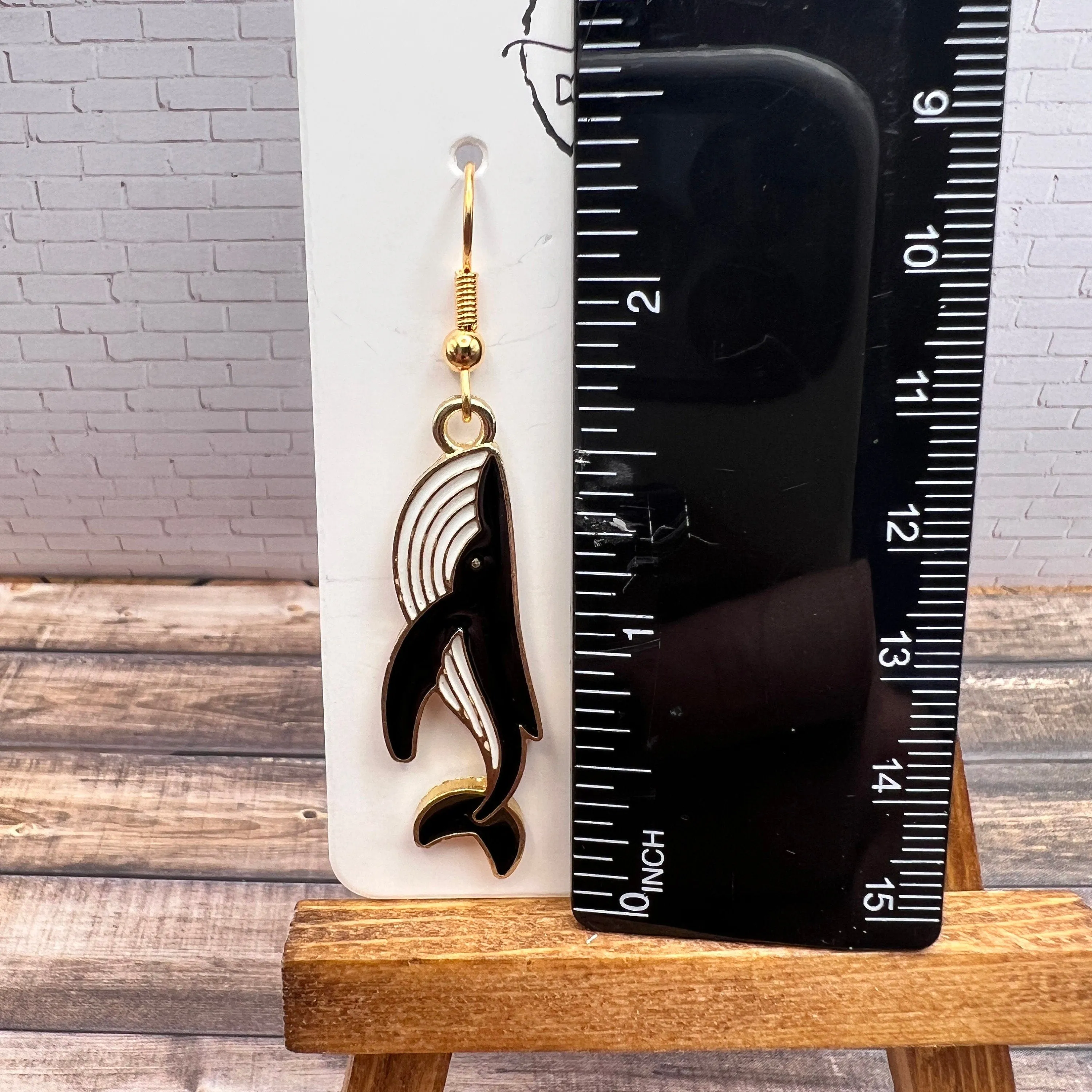 Bold Humpback Orca Whale Earrings