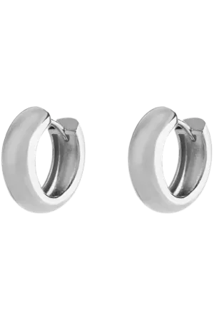 Bold Lightweight Hoops Silver