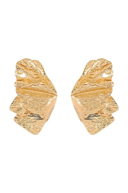Bold Look Hammered Earrings