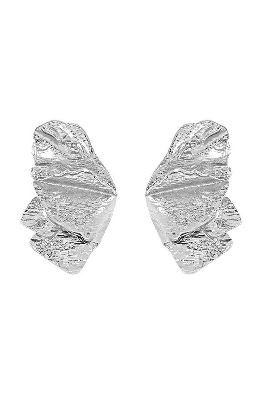 Bold Look Hammered Earrings