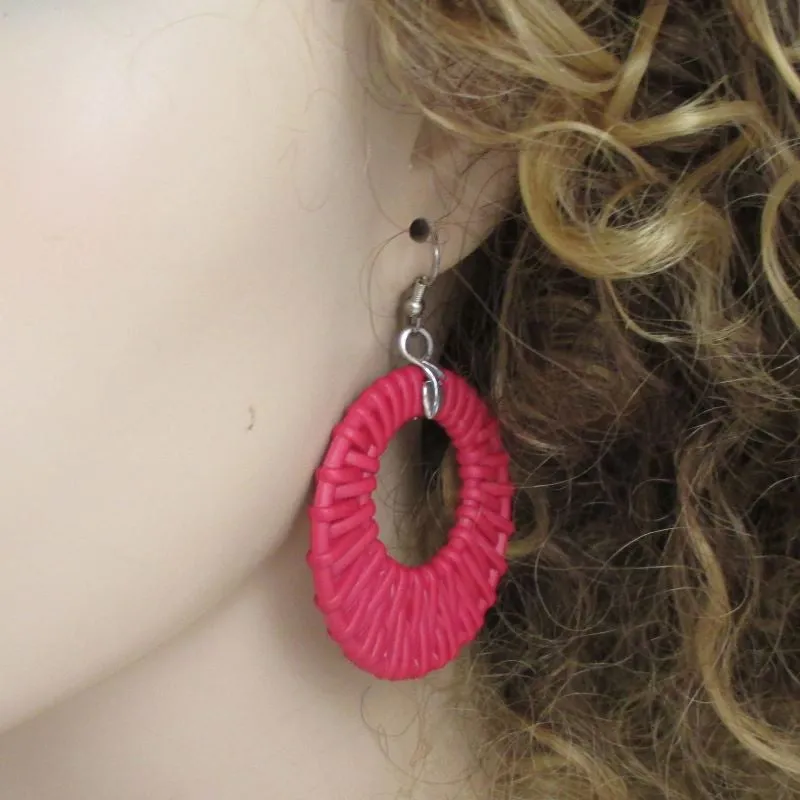 Bold Magenta  Earrings Uniquely Different Jewelry
