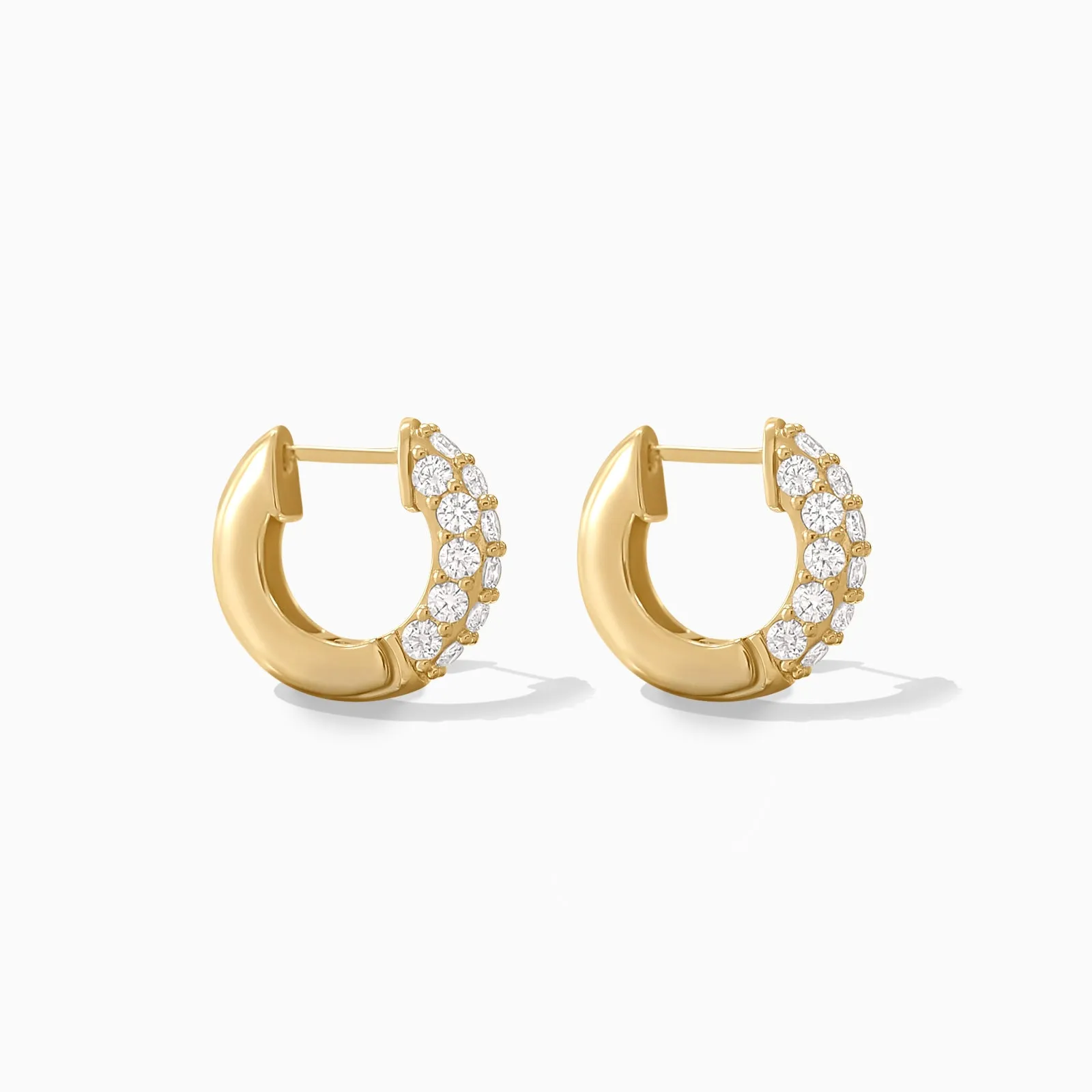 Bold Pave Hoop Earrings