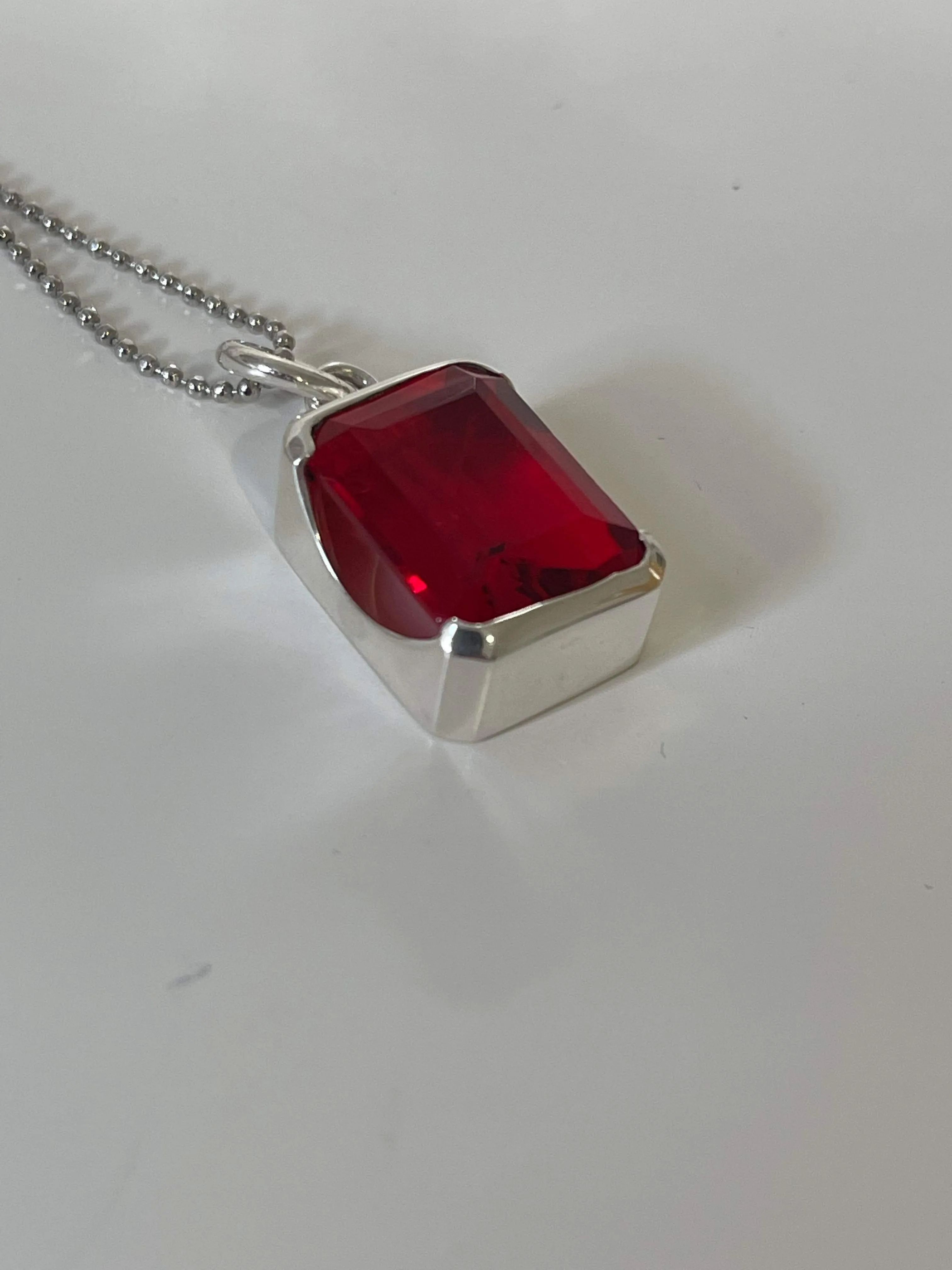 Bold Red Ruby Pendant