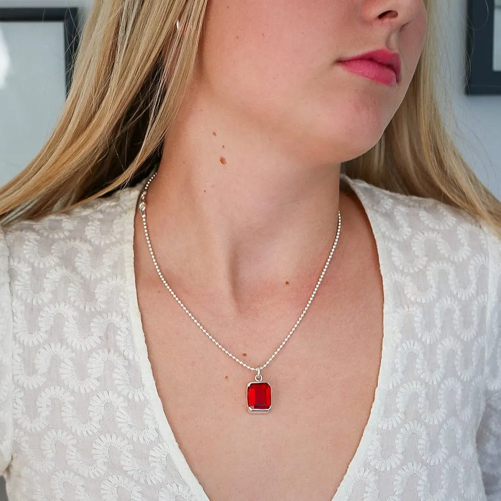 Bold Red Ruby Pendant