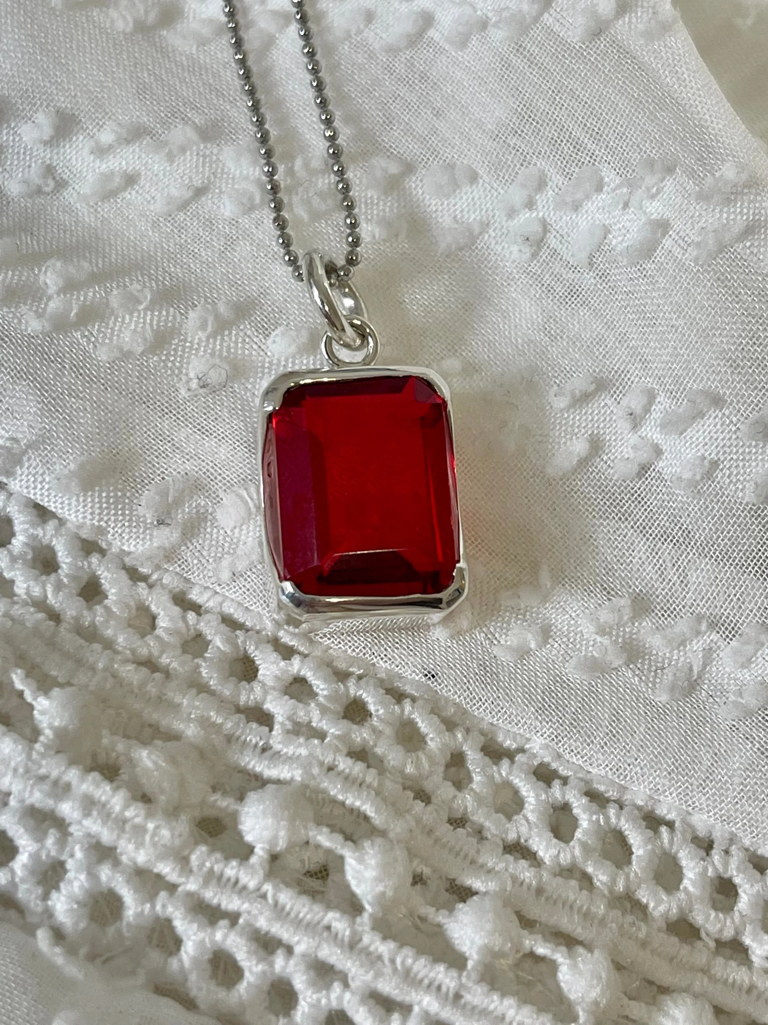 Bold Red Ruby Pendant