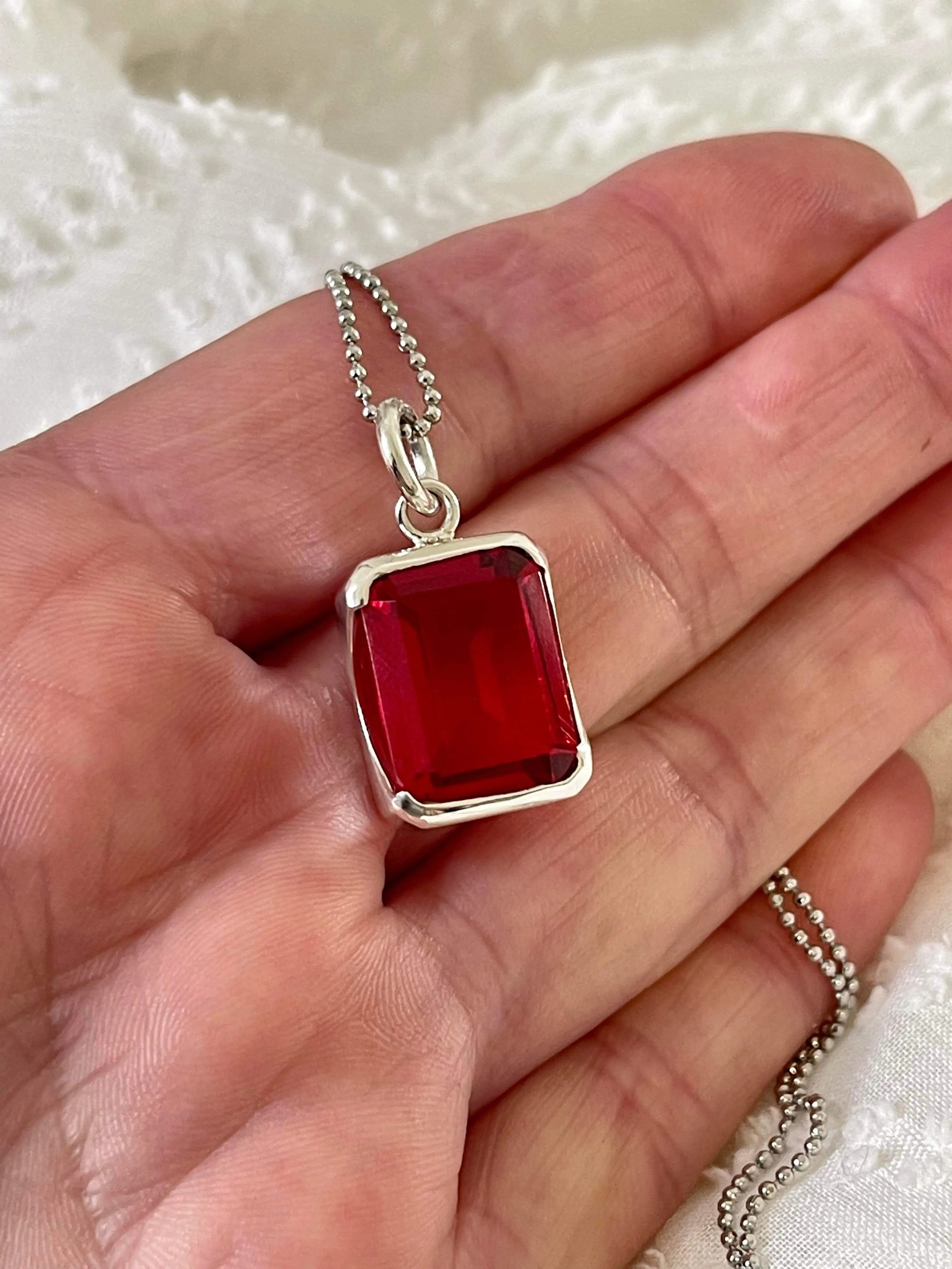 Bold Red Ruby Pendant