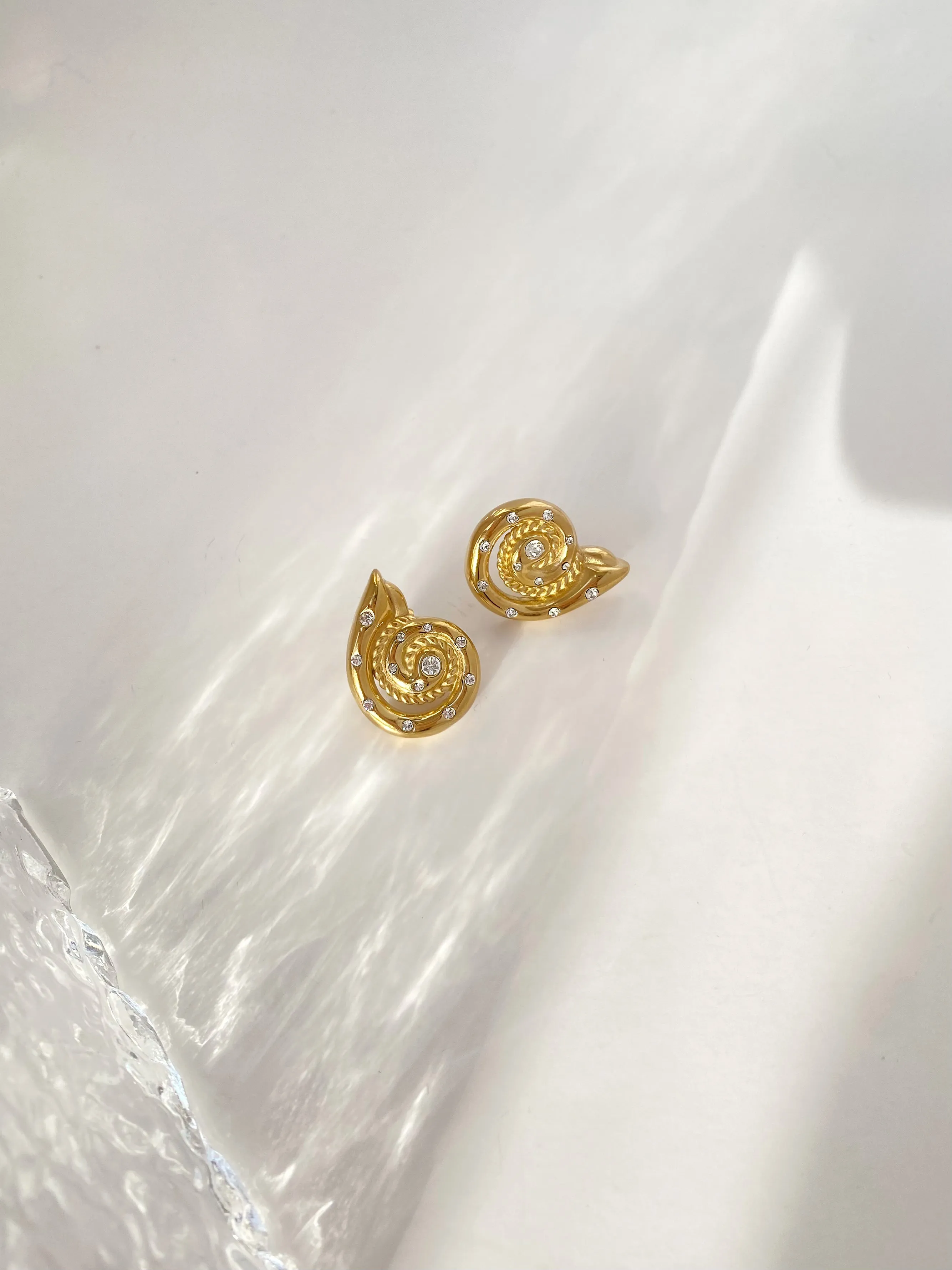 Bold Seashell Stud Earrings